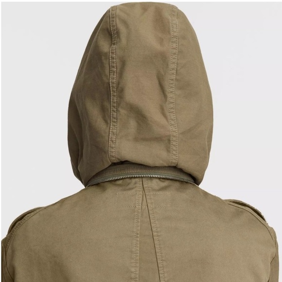 Rag & Bone M65 Field Cotton Utility Full Zip Hooded Jacket Moss Green NWT XXS - Picture 7 of 14